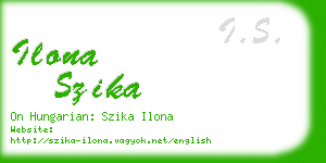 ilona szika business card
